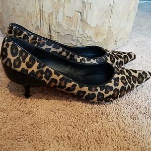 Charles David leopard kitten heels